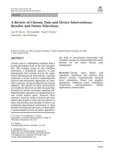 Pain & Device Interventions | PDF