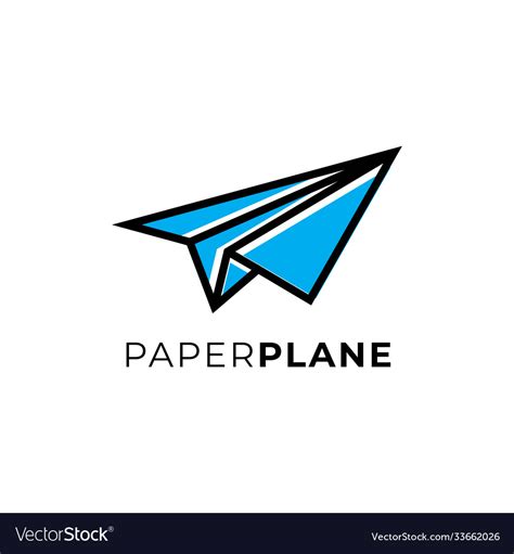 Modern paper plane logo design inspirations Vector Image