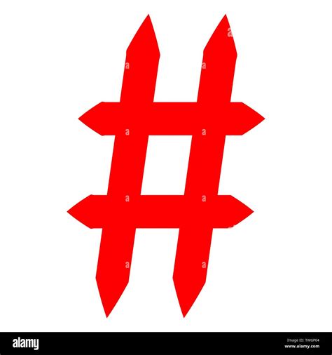 Hashtag signs. Number sign, hash, or pound sign Stock Vector Image ...