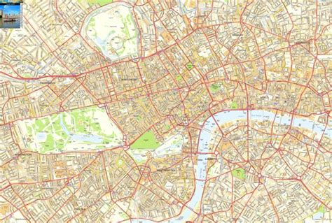 Central London Offline Sreet Map, Including Westminter, The City ...