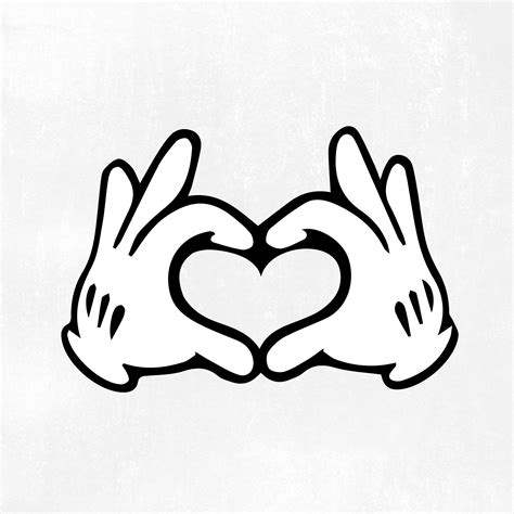 Mickey Heart Hands Svg Mickey Mouse Disney Svg Disney Svg | Images and ...