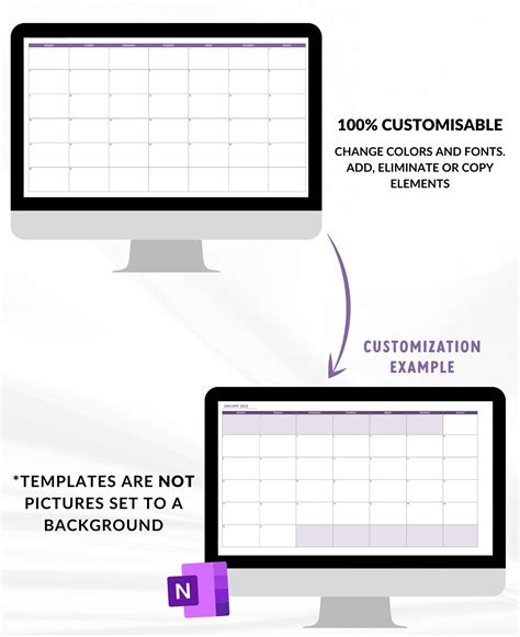 2023 2024 Onenote Calendar Editable Template Onenote - Etsy