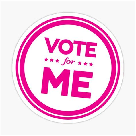 "Vote for Me" Sticker for Sale by typeo | Redbubble