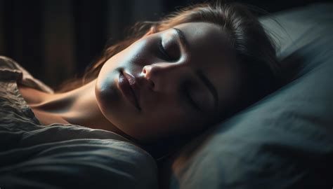 One beautiful woman sleeping peacefully in bed generated by AI 24643741 Stock Photo at Vecteezy