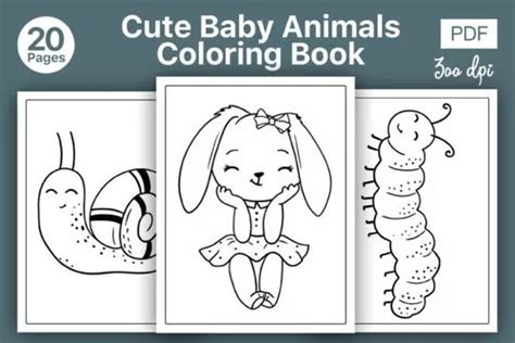 Lindo Libro Para Colorear De Animales Bebés Volumen 7 | Meses sin intereses