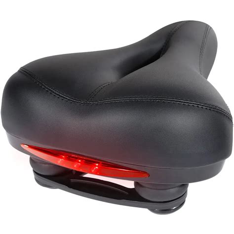 Comfortable Men Women Bike Seat C99 Memory Foam Padded Leather Wide Bicycle Saddle Cushion with ...