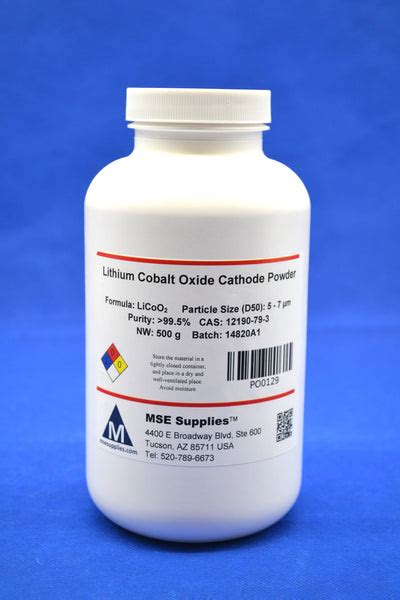 Lithium Cobalt Oxide, LiCoO2 Powder, 500g, Cathode Material– MSE Supplies LLC