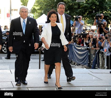 Dominique Strauss-Kahn and his wife Anne Sinclair arriving at criminal ...