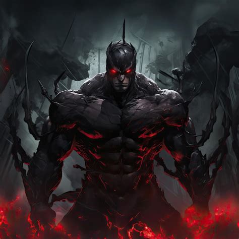 Premium AI Image | Manga illustration of a dark marvel superhero character Daredevil