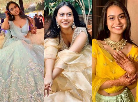 Kajol's daughter Nysa Devgan looks pretty in lehengas at a wedding!