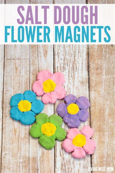 How to Make Salt Dough Flower Magnets