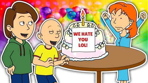 Caillou Ruins Rosie's Birthday/Ungrounded - YouTube