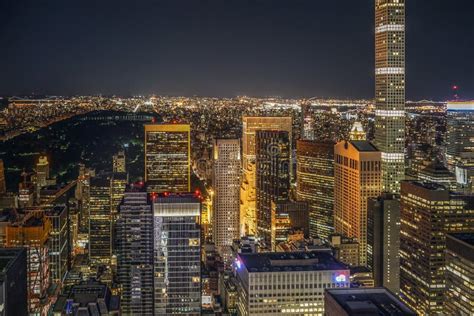 432 Park Avenue and Manhattan Night View Stock Photo - Image of ...