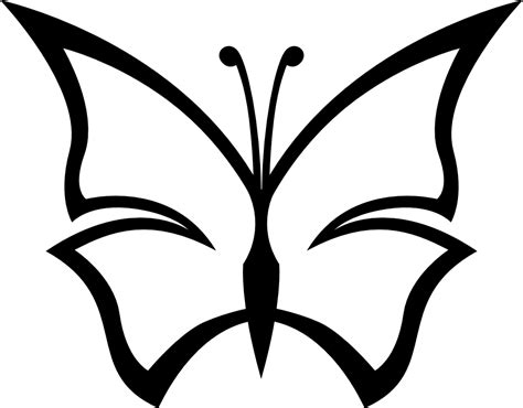 Black And White Butterflies Pictures - ClipArt Best Butterfly Line ...