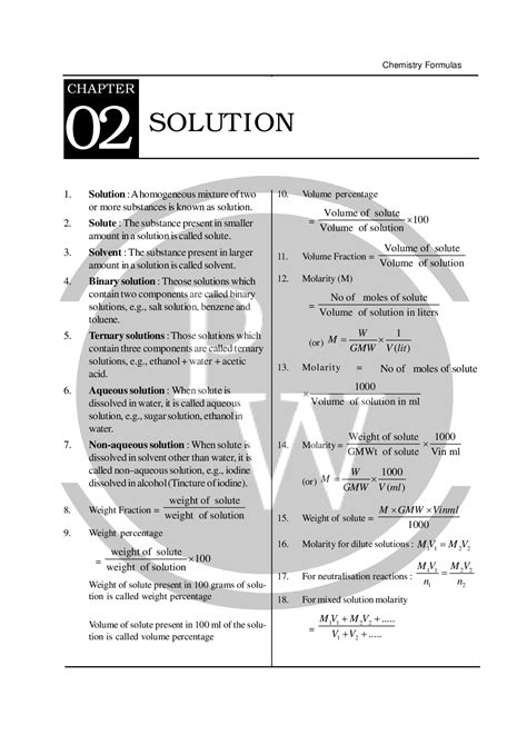 Chemistry formulas – Artofit