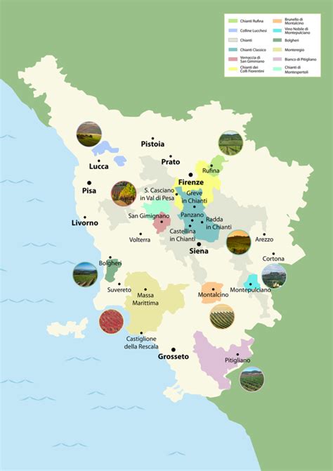 Tuscany Wine Map