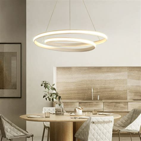 Modern LED Ceiling Light Minimalist Art Acrylic Pendant Lamp Chandelier Lighting Fixture with ...