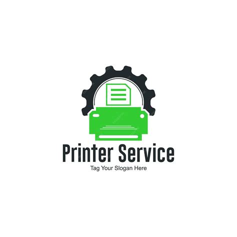 Premium Vector | Printer service logo design vector