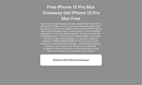 Free iPhone 15 Pro Max Giveaway Get iPhone 15 Pro Max Free's Flowpage