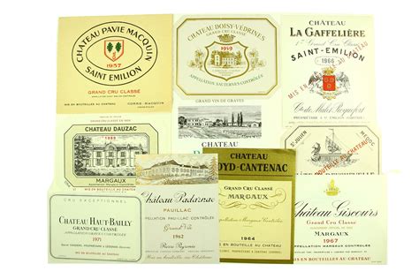 Bordeaux great wines labels | Wine label, French wine labels, Wines