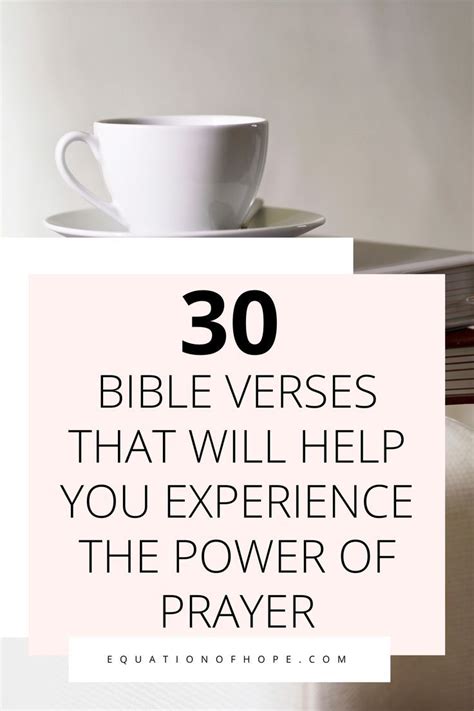 Learn about the power of prayer with these 30 bible verses – Artofit