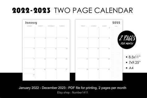 2023 monthly calendar printable | FREE Printable Online