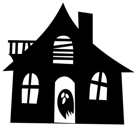 Haunted house silhouette - Openclipart