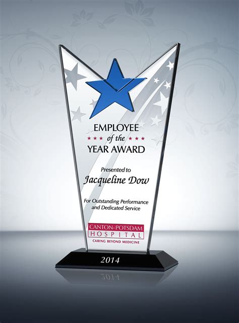 Crystal Star Employee of the Year Award | Certificate templates, Awards certificates template ...