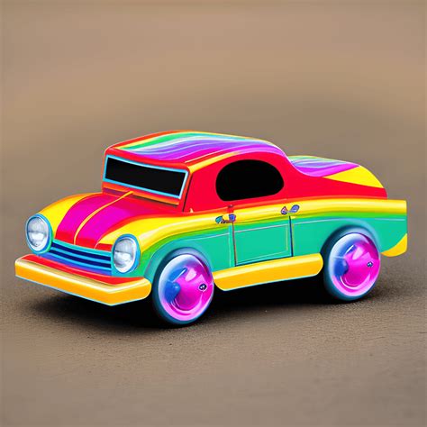 Rainbow Toy Car · Creative Fabrica