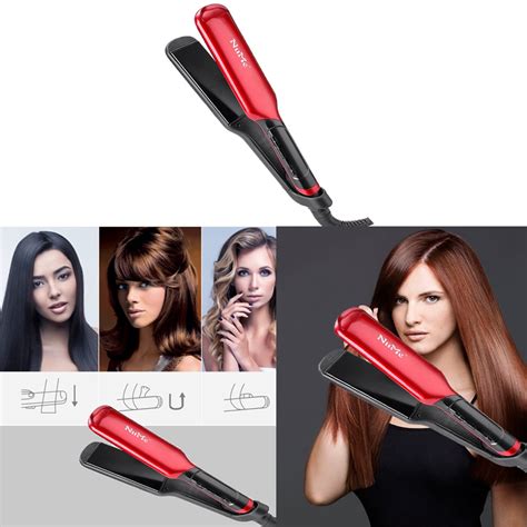 Nume Hair Straightener Hair Curler Ceramic Plates Flat Iron Wide Panel Lcd U3C2 194452145416 | eBay