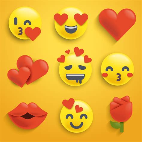 Vector St. Valentines Emoji Set 175159 Vector Art at Vecteezy