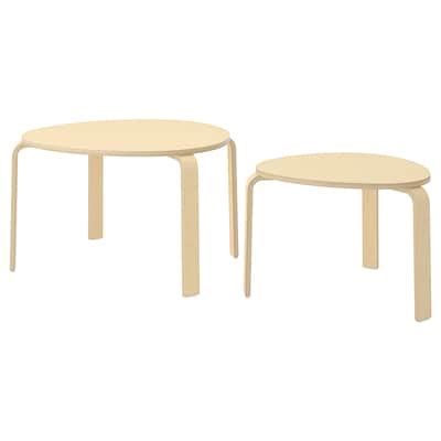 SVALSTA nest of tables, set of 2, birch veneer - IKEA