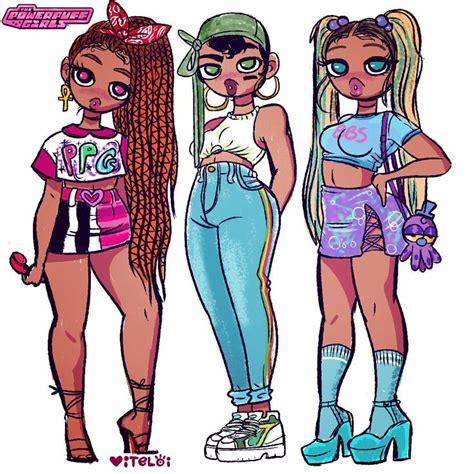 ELOI on Instagram: “Power Puff Gyals 💖💚💙 #powerpuffgirls” | Black girl ...