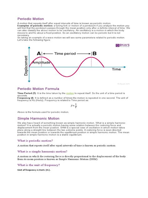 Periodic Motion | PDF