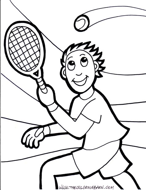 Printable Tennis Coloring Pages