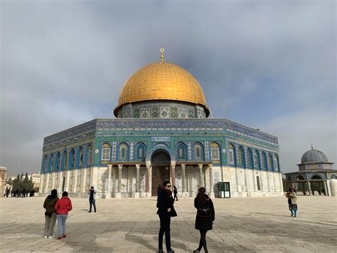 Ornate exterior of Dome of the Rock within the Muslim Quarter of the ...