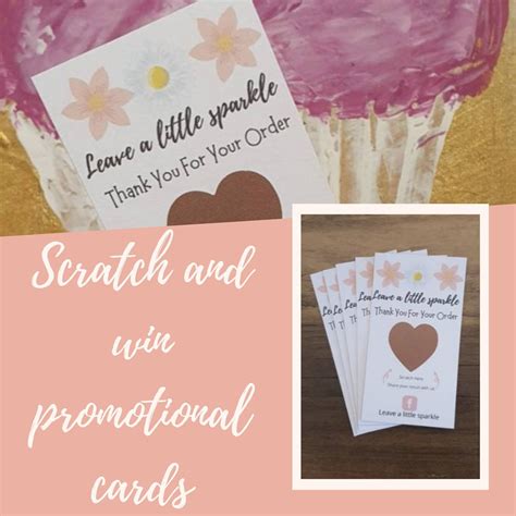 Scratch and win promotional cards Business cards offer cards | Etsy