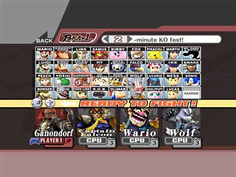 List of Super Smash Bros. Brawl characters - The Nintendo Wiki - Wii ...