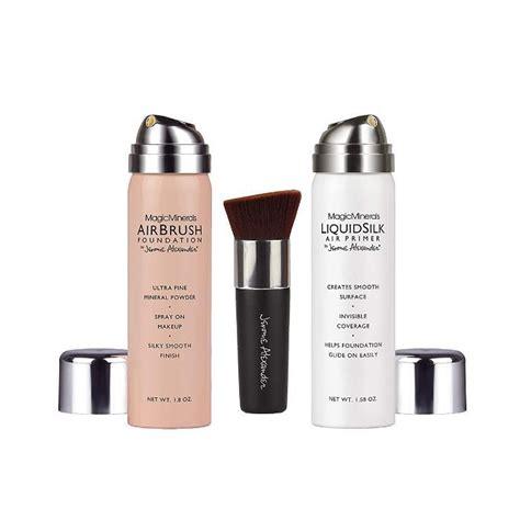 MagicMinerals AirBrush Foundation by Jerome Alexander – 3pc Spray Makeup Set with Anti-aging ...