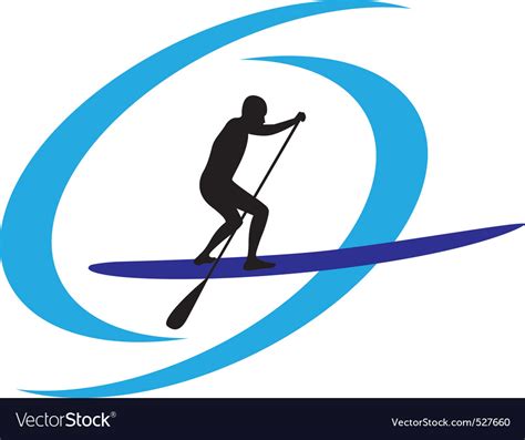 Stand up paddle boarding Royalty Free Vector Image