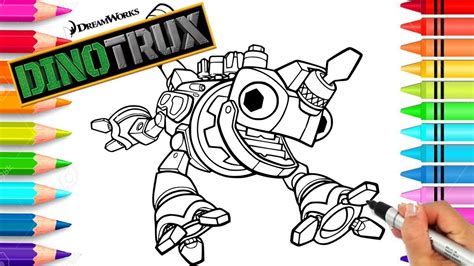 Revvit Dinotrux Coloring Page | Dinotrux Coloring Book | Printable Dinotrux PDF - YouTube