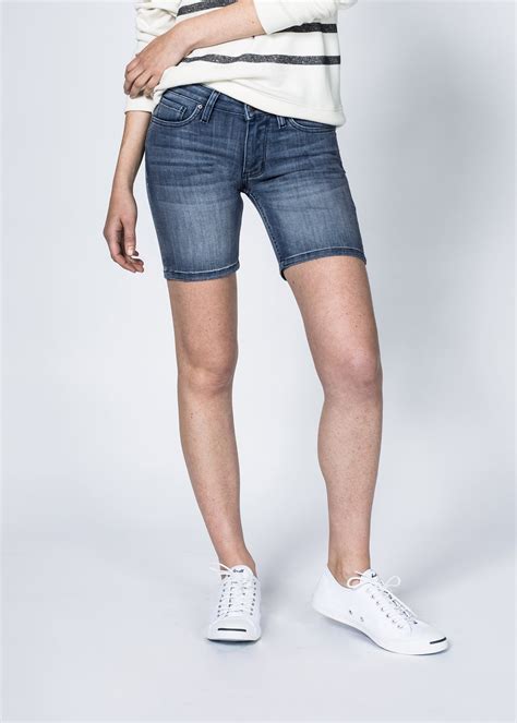 Performance Denim Mid Thigh Short - Sechelt - Dish Denim