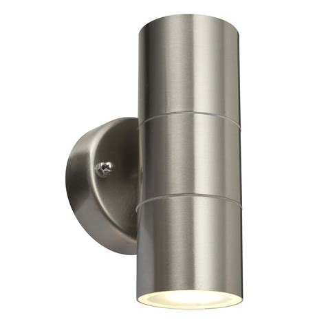 Blooma Sommus Stainless steel Mains powered External Up & down wall light | Departments | DIY at B&Q