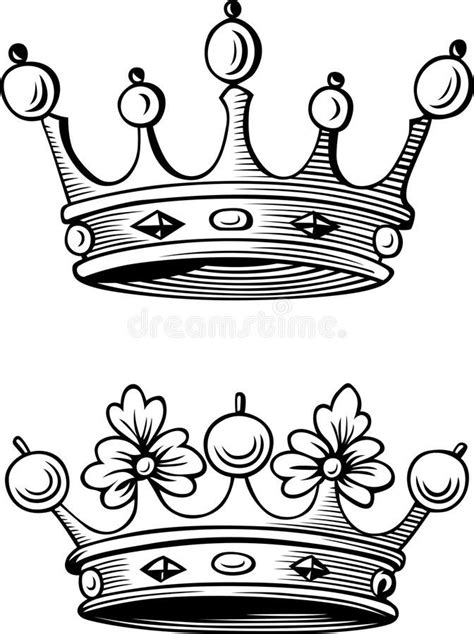 Crowns stock vector. Illustration of royalty, royal, queen - 37683243 | Crown drawing, Crown ...