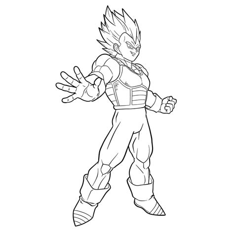 Vegeta Ssj God Drawing