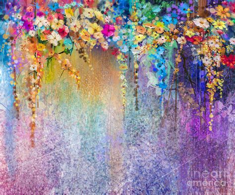 Abstract Floral Watercolor Painting Digital Art by Pluie r - Fine Art America