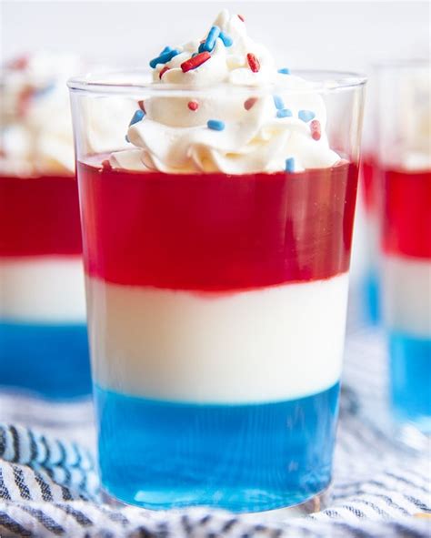 Red White and Blue Jello Cups | Recipe | Layered jello recipe, Jello mold recipes, Layered jello