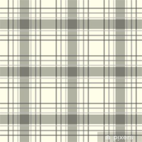 Poster creamy black & white plaid pattern - PIXERS.US