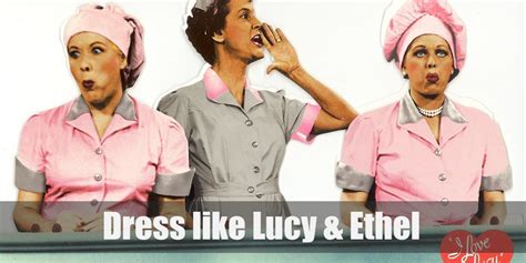 Lucy & Ethel Costume for Cosplay & Halloween 2021 | Vintage pink dress, Ethel, Auburn color