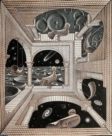 M.C. Escher Print in Colors Another World II | Etsy